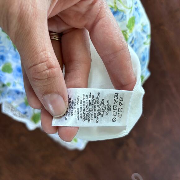 Joie Girls 2T Dress Layered Flowy Button Down Floral Blue Green Summer - Picture 5 of 10